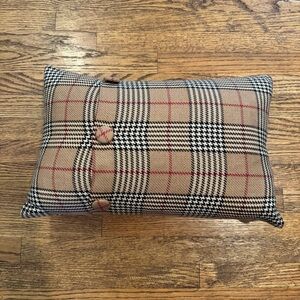 Plaid Decorative Pillow - Tan, Black, Red